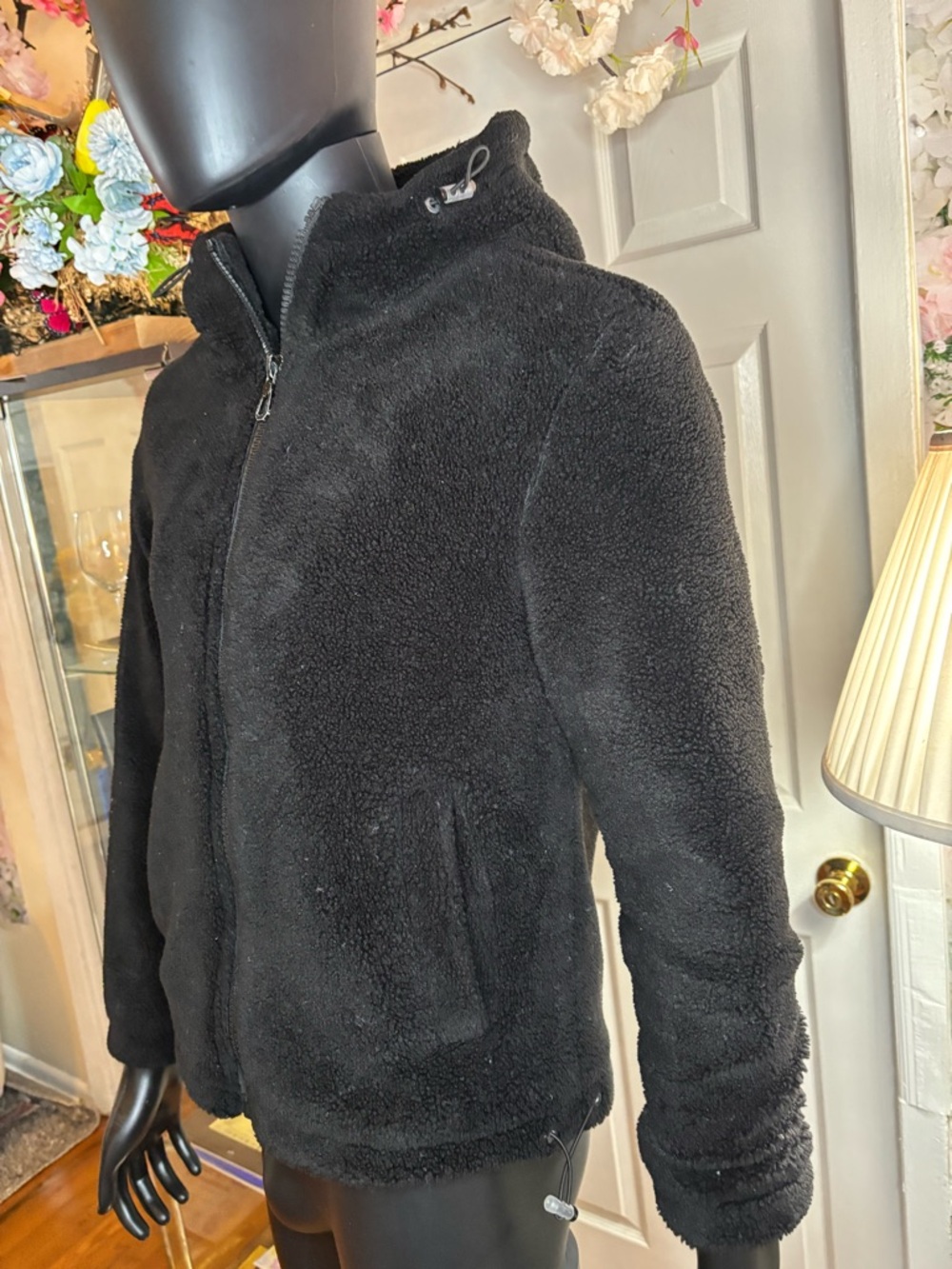 Black Men's Ski & Snowboard Sherpa Fleece Jacket